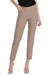 Multiples Pull-on Ankle Pants In Stone In Neutral