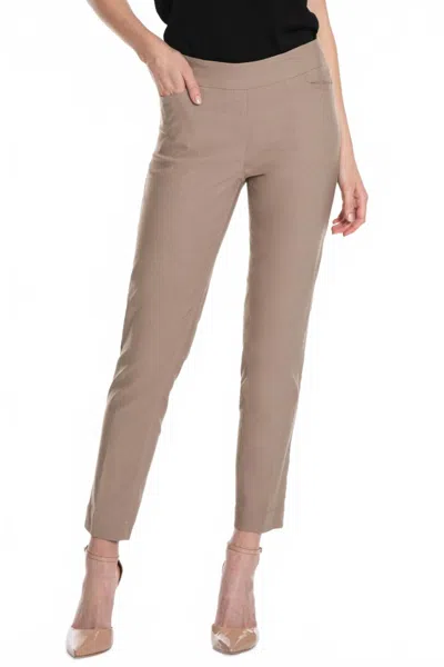 Multiples Pull-on Ankle Pants In Stone In Neutral