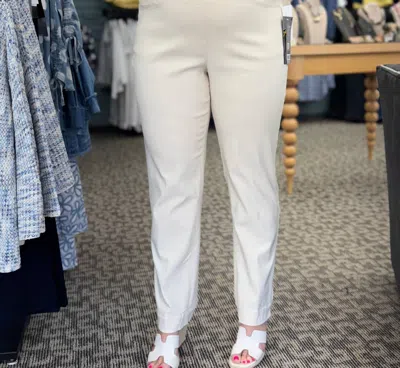 Multiples Pull-on Ankle Pants In Winter White