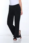 Multiples Pull-on Wide Leg Ankle Pant - Plus In Black In Black