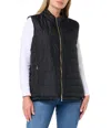 Multiples Quilted Vest In Black In Black