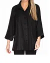 Multiples Rising Horizon Shirt In Black In Black