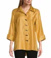 Multiples Rising Horizon Shirt In Dark Gold In Yellow