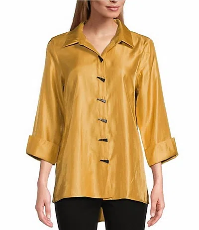 Multiples Rising Horizon Shirt In Dark Gold