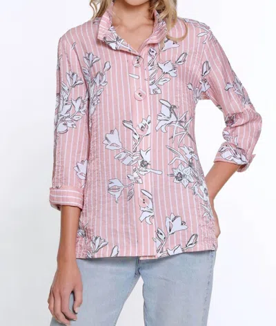 Multiples River Run Top In Blush