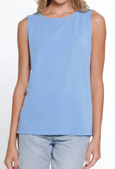 Multiples Scoop Neck Tank Top In Cornflower In Blue
