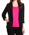 Multiples Shawl Collar Blazer In Black In Black