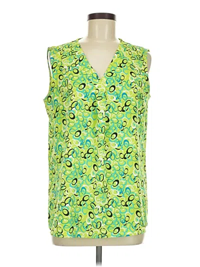 Pre-owned Multiples Sleeveless Blouse In Green