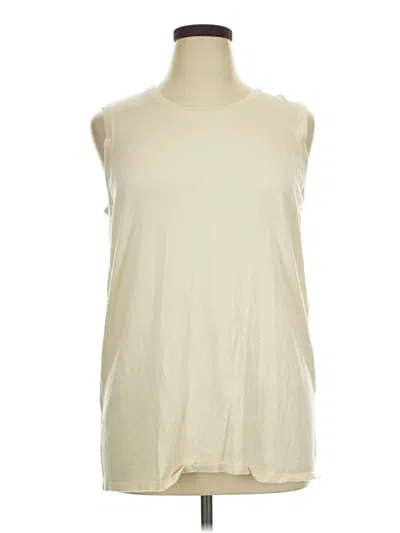 Pre-owned Multiples Sleeveless Top Ivory Boatneck Tops In White
