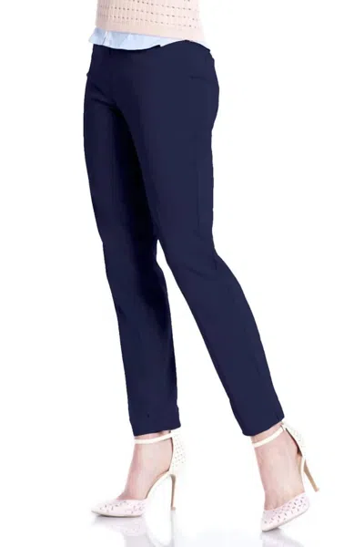 Multiples Slim-sation Ankle Pants In Midnight In Blue
