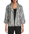 Multiples Snakeskin Print Jacket In Multi In Multi