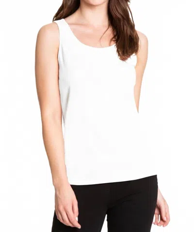 Multiples Solid Knit Tank Top In White