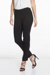 Multiples Solid Narrow Leg Pants In Black In Black