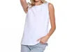 Multiples Solid Tank Top In White In White