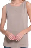 Multiples Sweater Tank Top In Taupe In Gray