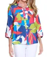 Multiples Tropical Muse Blouse In Multi In Multi