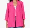 Multiples Turn Up Cuff Swing Jacket In Bright Fuchsia In Pink