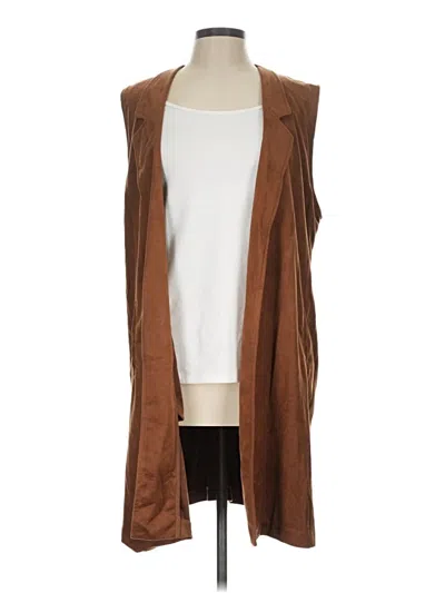 Pre-owned Multiples Vest In Brown
