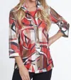 Multiples Button Front Wire Collar Jacket In Multi In Multi