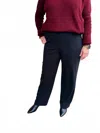 Multiples Women's Drawstring Elastic Waist Lounge Pant In Black In Blue