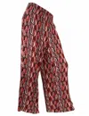 Multiples Women's Geometric Print Wide Leg Pant In Multi In Multi