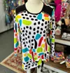 Multiples Women's Modern Art Tunic Top In Multi-colored In Multi
