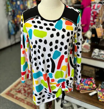 Multiples Women's Modern Art Tunic Top In Multi-colored