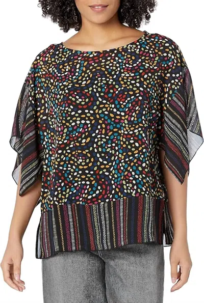 MULTIPLES WOMEN'S PONCHO TOP AND CAMI IN MULTI