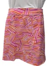Multiples Women's Slimsation Pull On Skort In Multi Pink & Orange Pattern In Multi
