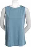 Multiples Women's Solid Tank Top In Blue In Blue