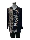 Multiples Women's Turn-up Cuff Button Front Shirt In Multicolor In Multi
