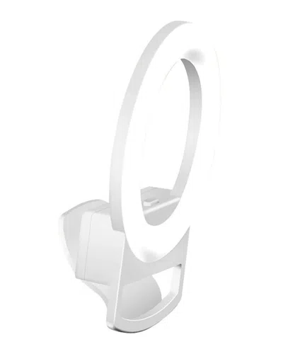 Multitasky Clip-on White Mini Phone Selfie Ring Light In Transparent