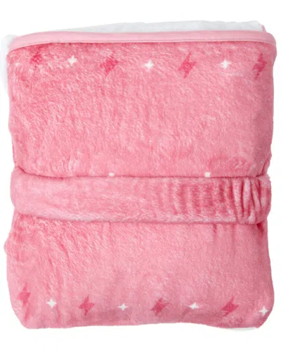 Multitasky Go-getter Club Packable Fleece Blanket With Travel Bag In Pink