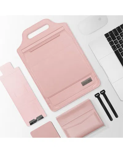 Multitasky Multifunctional Convertible Laptop Bag/working Station In Pink