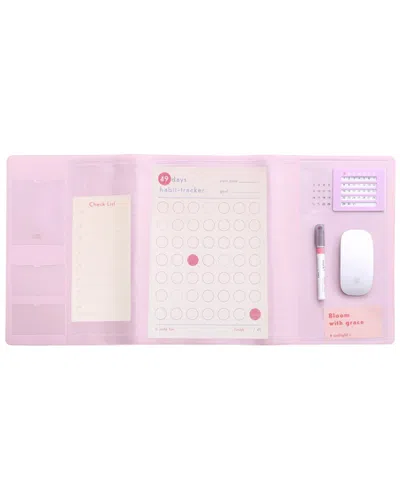 Multitasky Ultimate Organization Desk Pad In Pink