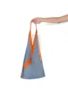 Multitudes Bags Anna Pleated Striped Tote Bag In Blue