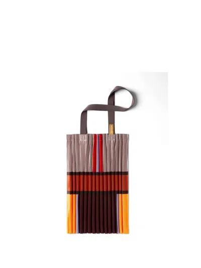 Multitudes Bags Bagheria Pleated Tote Bag In Brown