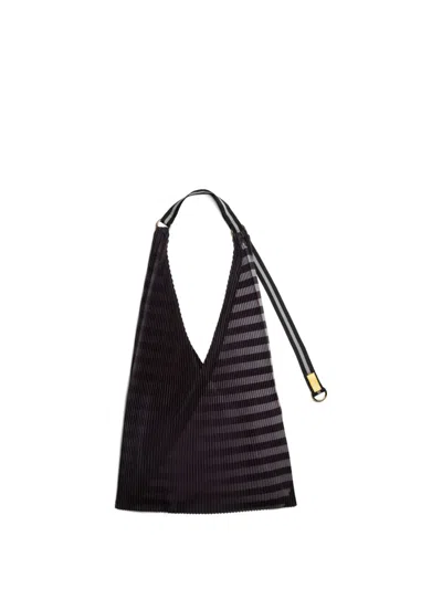 Multitudes Bags Claudia Pleated Tote Bag In Blue