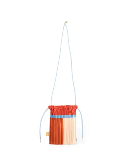 Multitudes Bags Pleated Drawstring Shoulder Bag In Multi