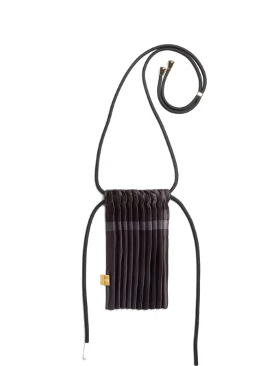 Multitudes Bags Pleated Satin-finish Mini Bag In Purple