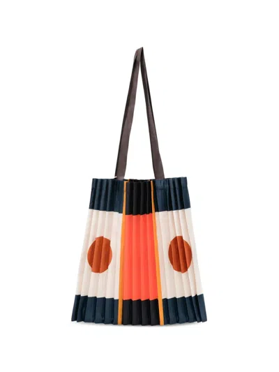 Multitudes Bags Pozzallo Pleated Tote Bag In Multi