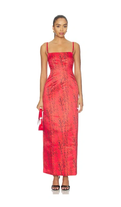 Muma World Aka Sukara Stellio Maxi Dress In Red