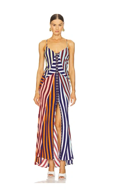 Muma World Compass Dress In 条纹