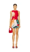 Muma World Murex Electra Bias Mini Dress In 红色