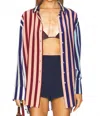 Muma World Striped Oversized Shirt In Multi
