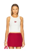 Muma World X Revolve Cherry Ribbed Tank In La Plage