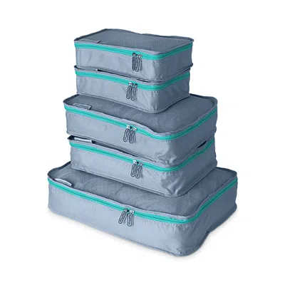 Mumi Packing Cubes, Set Of 5 In Aqua