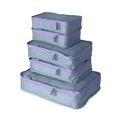 Mumi Packing Cubes, Set Of 5 In Purple