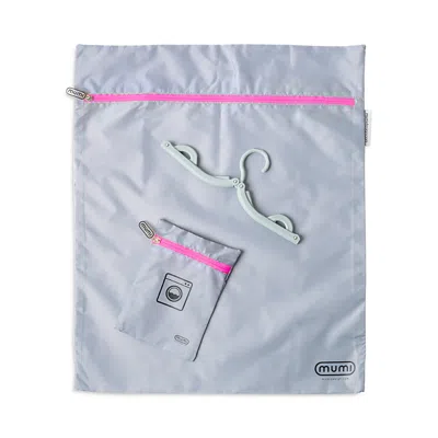 Mumi Travel Laundry Bag Set In Pink