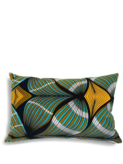 MUMUTANE IKI INTERTWINED GRAPHIC-PRINT WOOL CUSHION